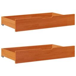 Berkfield Home Bed Frame without Mattress Wax Brown 90x200 cm Solid Wood Pine - thumbnail 6