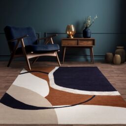 The Rug Shop UK Blue Handmade Modern Abstract Easy to Clean Area Rug - Size: 160 cm x 230 cm - thumbnail 1