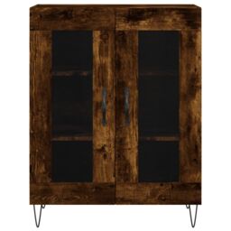 Berkfield Home Sideboard Smoked Oak 69.5x34x90 cm Engineered Wood in Brown - thumbnail 5