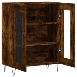 Berkfield Home Sideboard Smoked Oak 69.5x34x90 cm Engineered Wood in Brown - thumbnail 6
