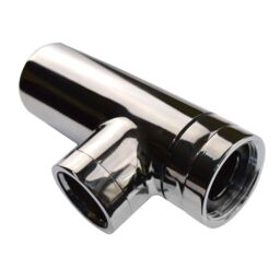 Nes Home Universal Chrome Bottle Trap & Slotted Waste for Bathroom Basin Sink in Silver - thumbnail 2