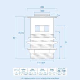 Nes Home Universal Chrome Bottle Trap & Slotted Waste for Bathroom Basin Sink in Silver - thumbnail 6