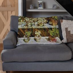 Benjamin Tate Design Plant Pots Blanket in Natural - Size: 120 cm x 150 cm - thumbnail 2