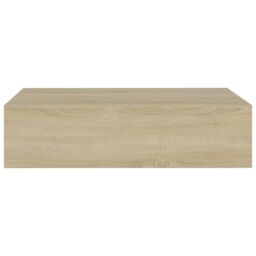 Berkfield Home Wall-mounted Drawer Shelves 2 pcs Oak 40x23.5x10cm MDF in Brown - Size: 40x23.5x10 cm - thumbnail 5