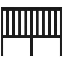 Berkfield Home Bed Headboard Black 146x6x101 cm Solid Wood Pine - Size: 146 x 6 x 101 cm - thumbnail 3