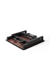 Living and Home 60cm Square Foldable Coffee Table with Marble Effect Top Low Dining Table for Kids in Black - thumbnail 6