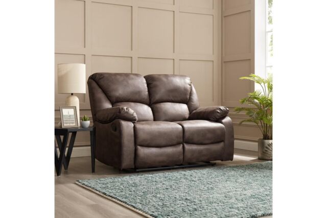 Home Detail Enoch 2 Seater Manual Recliner Sofa in Dark Brown - image 1