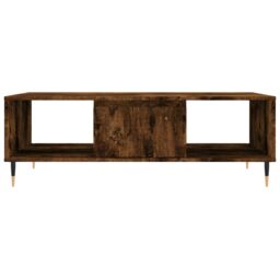 Berkfield Home Coffee Table Smoked Oak 104x60x35 cm Engineered Wood in Brown - Size: 104 x 60 x 35 cm - thumbnail 5
