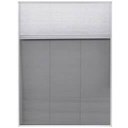 Berkfield Home Plisse Insect Screen for Windows Aluminium 60x80 cm with Shade in Black - thumbnail 3