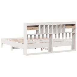 Berkfield Home Bookcase Bed without Mattress White 180x200 cm Super King Solid Wood Pine - thumbnail 6