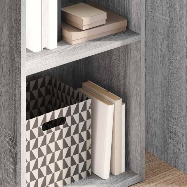 Berkfield Home Decorative Bookcase Grey Sonoma 40x30x152 cm Engineered Wood - Size: 40 x 30 x 152 cm - image 1