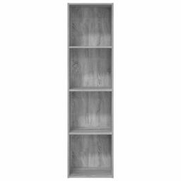 Berkfield Home Decorative Bookcase Grey Sonoma 40x30x152 cm Engineered Wood - Size: 40 x 30 x 152 cm - thumbnail 5