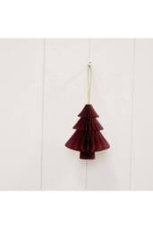 KDMD Set of 3 Claret Red Tree Bauble in Dark Red - thumbnail 3