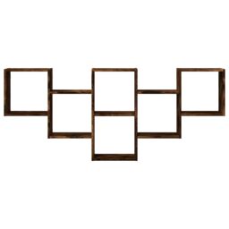 Berkfield Home Wall Shelf Smoked Oak 159x18x66 cm Engineered Wood in Brown - Size: 159 x 18 x 66 cm - thumbnail 4