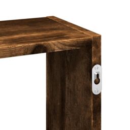 Berkfield Home Wall Shelf Smoked Oak 159x18x66 cm Engineered Wood in Brown - Size: 159 x 18 x 66 cm - thumbnail 8