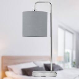 First Choice Lighting Grey Textured Cotton 15.5cm Table Lamp Shade - thumbnail 4