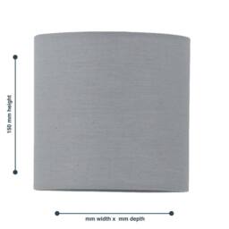 First Choice Lighting Grey Textured Cotton 15.5cm Table Lamp Shade - thumbnail 5