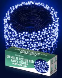 Globrite Blue White Fairy Lights 10m 100LED String Lights for Indoor & Outdoor Decoration - thumbnail 1