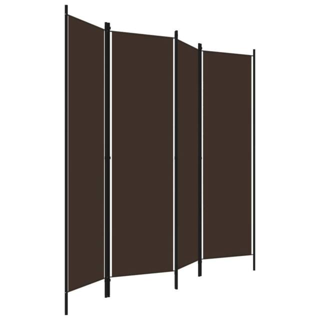 Berkfield Home Practical 4-Panel Room Divider Brown 200x180 cm - image 1