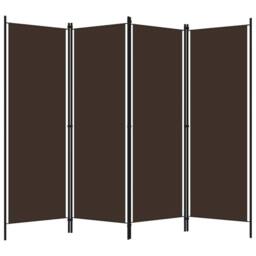 Berkfield Home Practical 4-Panel Room Divider Brown 200x180 cm - thumbnail 3