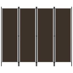 Berkfield Home Practical 4-Panel Room Divider Brown 200x180 cm - thumbnail 2