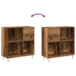 Berkfield Home Media Cabinet Artisan Oak 84.5x38x90 cm Engineered Wood in Brown - thumbnail 9