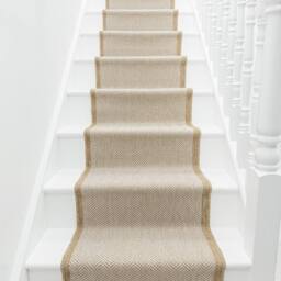 runrug Stair Runner Carpet - Reversible & Durable, 2mm - 'Illusion' in Beige - Size: 60 cm x 450 cm - thumbnail 5