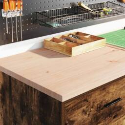 Berkfield Home Garage Storage Cabinet Smoked Oak 60x51x85 cm Solid Wood Pine in Brown - Size: 60 x 51 x 85 cm - thumbnail 3