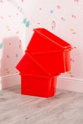 Wham Stack & Store 4x 35L Box in Red - thumbnail 1