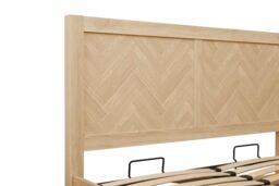 Birlea King Ottoman Bed Frame Oak Brown Wooden Herringford 5ft 150cm in Light Oak - thumbnail 6