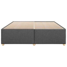 Berkfield Home Bed Frame without Mattress Dark Grey¬†Super King Fabric in Grey - Size: Super King - thumbnail 4