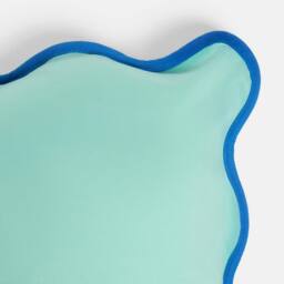 OHS 2 x Scallop Edge Matte Velvet Cushion Covers Home Décor in Aqua - Size: 45 cm x 45 cm - thumbnail 6