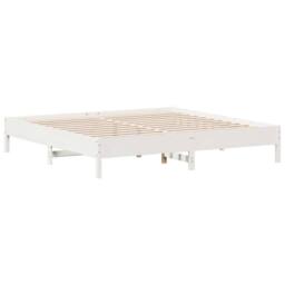 Berkfield Home Bed Frame without Mattress White 180x200 cm Super King Solid Wood Pine - thumbnail 1