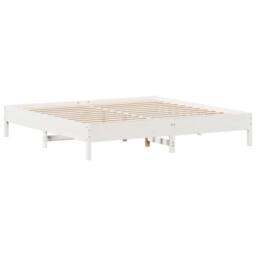 Berkfield Home Bed Frame without Mattress White 180x200 cm Super King Solid Wood Pine - thumbnail 6