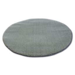 RugsX Micro Shaggy Rug in Green - Size: 100 cm diameter - thumbnail 1