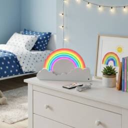 Garden Greatness Colour Glow Rainbow LED Cloud Night Light - thumbnail 2