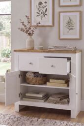 Home Discount Vida Designs Arlington 2 Drawer 2 Door Sideboard Storage Organzier in White - thumbnail 8