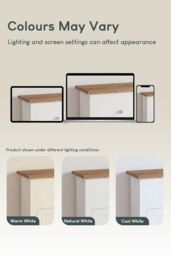 Home Discount Vida Designs Arlington 2 Drawer 2 Door Sideboard Storage Organzier in White - thumbnail 7