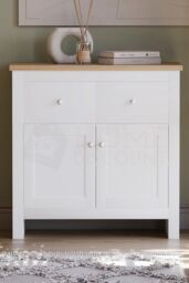 Home Discount Vida Designs Arlington 2 Drawer 2 Door Sideboard Storage Organzier in White - thumbnail 3