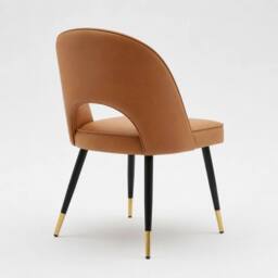 Stratus Interiors Dido Leather PU Dining Chair with Modern Luxury Comfort in Tan - thumbnail 2