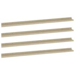 Berkfield Home Wall Shelves 4 pcs Sonoma Oak 115x9x3 cm in Light Brown - Size: 115 x 9 x 3 cm - thumbnail 1