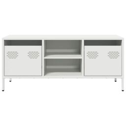 Berkfield Home TV Cabinet White 101.5x39x43.5 cm Cold-rolled Steel - thumbnail 4