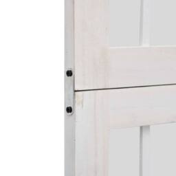 Berkfield Home Room Divider 4 Panels White Solid Wood Paulownia - thumbnail 6