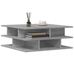 Berkfield Home Decorative Coffee Table Grey Sonoma 70x70x29 cm Engineered Wood - Size: 70 x 70 x 29 cm - thumbnail 4