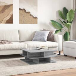 Berkfield Home Decorative Coffee Table Grey Sonoma 70x70x29 cm Engineered Wood - Size: 70 x 70 x 29 cm - thumbnail 1