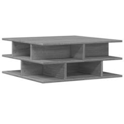 Berkfield Home Decorative Coffee Table Grey Sonoma 70x70x29 cm Engineered Wood - Size: 70 x 70 x 29 cm - thumbnail 7