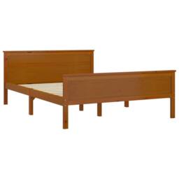 Berkfield Home Beautiful Bed Frame Honey Brown Solid Wood Pine 120x200 cm - Size: Small Double - thumbnail 1