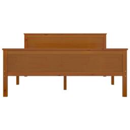 Berkfield Home Beautiful Bed Frame Honey Brown Solid Wood Pine 120x200 cm - Size: Small Double - thumbnail 5