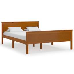 Berkfield Home Beautiful Bed Frame Honey Brown Solid Wood Pine 120x200 cm - Size: Small Double - thumbnail 3