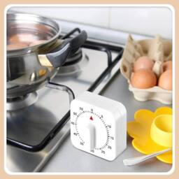 FLAVORA 2PCS Egg Square Shaped Kitchen Cooking Timer in White - Size: 0.6m2 - thumbnail 3